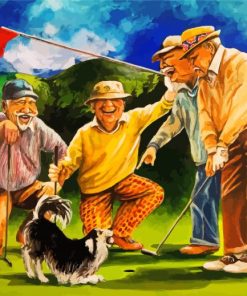 Old Men In Golf paint by numbers