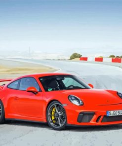 Orange Porsche 911 Gt3 paint by number