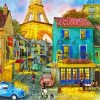 Paris France Street City paint by number