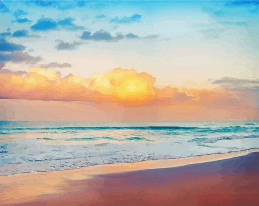 Pastel Beach paint by number