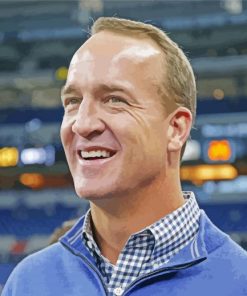 Peyton Manning Smiling paint by number