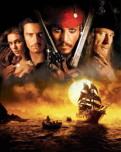 Pirates Of Caribbean Poster paint by number