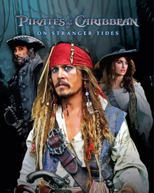 Pirates Of The Caribbean Movie Poster paint by number