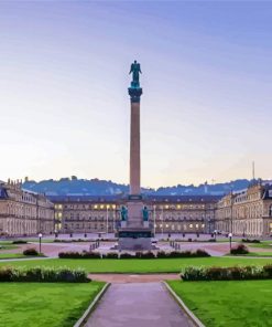 Plaza Del Castillo Stuttgart paint by number