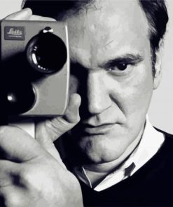 Quentin Tarantino Black And White paint by number