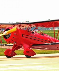 Red Biplane paint by number