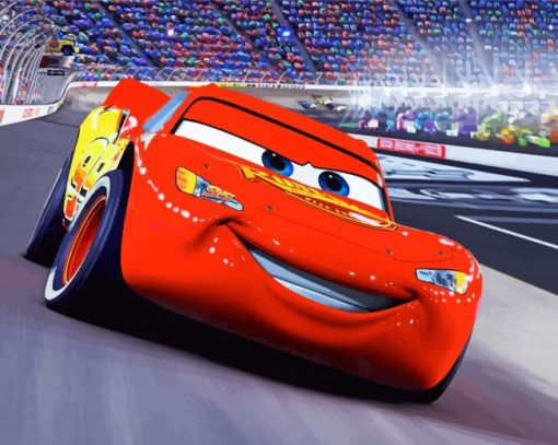 Red Cars Movie paint by number