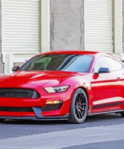 Red Ford Shelby GT350 Car paint by number