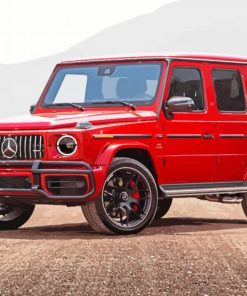 Red Mercedes G Wagon Cars paint by number