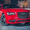 Red Chrysler 300 Srt paint by number