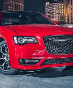 Red Chrysler 300 Srt paint by number