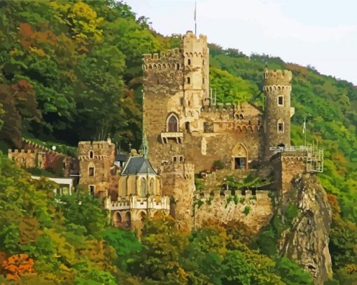 Rheinstein Rhine Castles paint by number