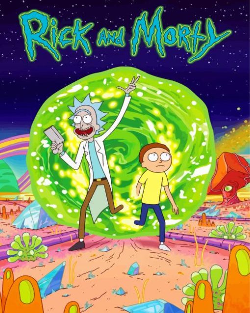 Rick And Morty Animation Poster paint by number