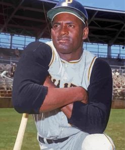 Roberto Clemente Baseball Player paint by number