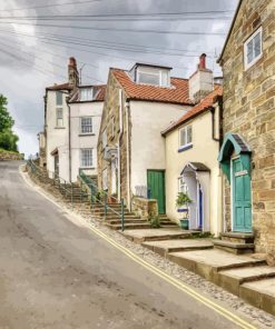 Robin Hoods Bay Village paint by number