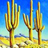 Saguaro Cactus Plant paint by number