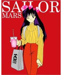 Sailor Mars paint by number