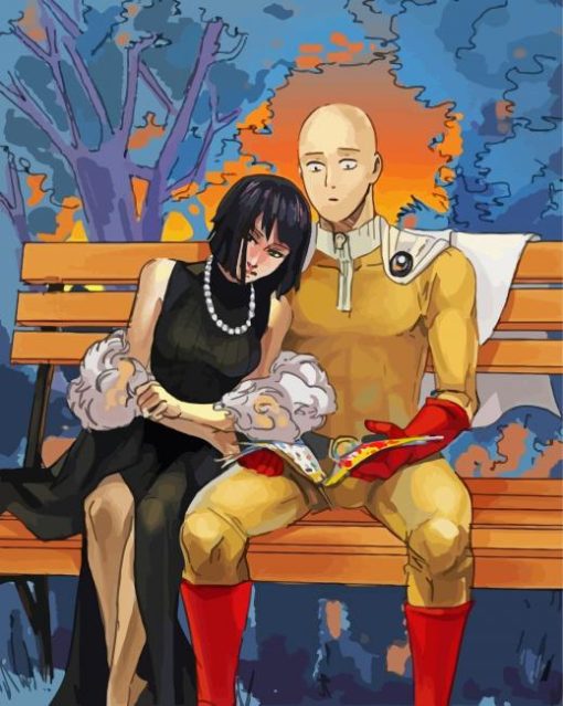 Saitama And Fubuki paint by number