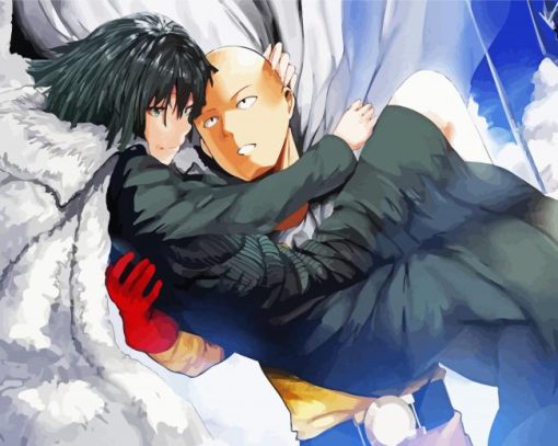 Saitama And Fubuki One Punch Man paint by numbers