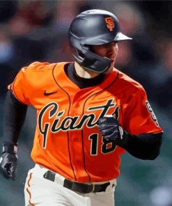 Sf Giants Baseball Player paint by number