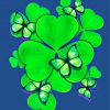 Shamrock And Butterflies paint by number