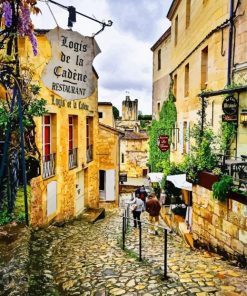 St Emilion Street France paint by number