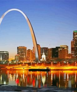 St Louis City Missouri paint by number