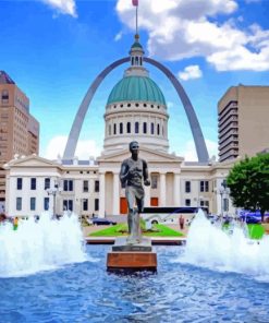 St Louis Kiener Plaza Park paint by number