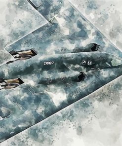 Stealth Bomber Aircraft Art paint by number