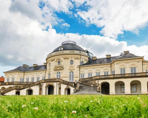 Stuttgart castle In Germany paint by number