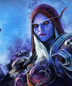 Sylvanas Windrunner Warcraft Video Game paint by number