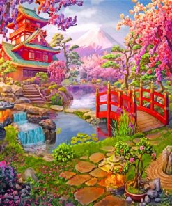 Tea House Art paint by number