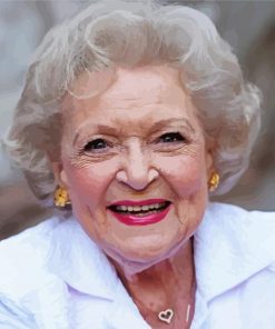 The American Actress Betty White paint by number