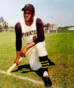 The Baseball Player Roberto Clemente paint by number