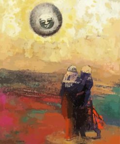 The Black Sun By Odilon Redon paint by number