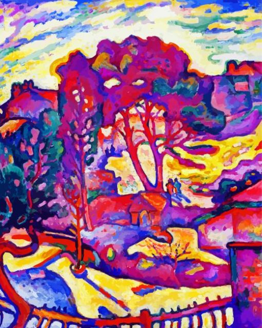 The Large Trees By Georges Braque paint by number