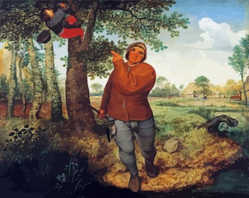 The Peasant And The Nest Robber By Pieter Bruegel paint by number