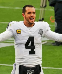 The Quarterback Derek Carr paint by number