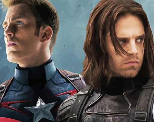 The Winter Soldier Movie paint by number