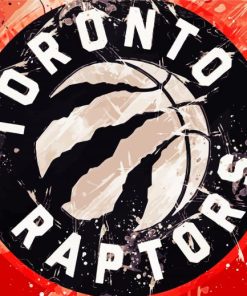 Toronto Raptor Basketball Logo paint by number