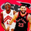 Toronto Raptor Players paint by number