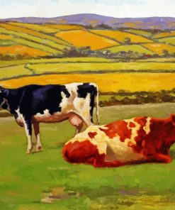 Two Cow In Farm paint by number