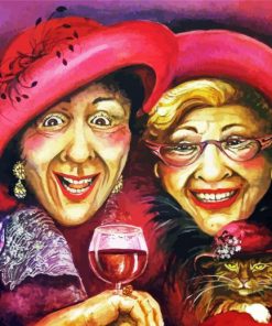 Two Ladies Laughing paint by numbers