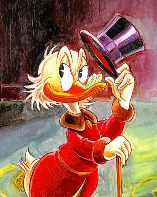 Uncle Scrooge Cartoon Character paint by number