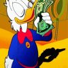 Uncle Scrooge Mcduck With Dollar paint by number