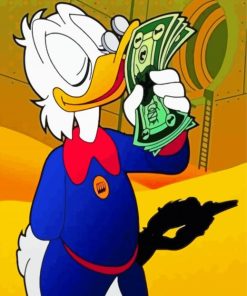 Uncle Scrooge Mcduck With Dollar paint by number