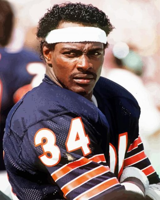 Walter Payton paint by number