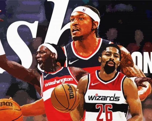 Washington Wizards Basketball Players paint by number