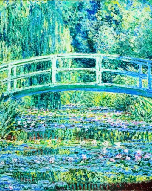 Waterlilies And Japanese Bridge By Claude Monet paint by number