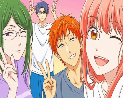 Wotakoi Manga Characters paint by number